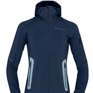 BRAND NEW Norröna Women's Falketind Power Grid Hood Indigo Night SZ S